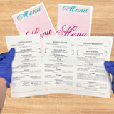White Fantasia Menus - Pack of 500