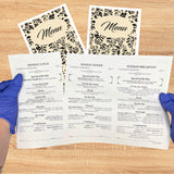 Flourish 8-1/2" x 14" Blank Menu Jackets Grey - Pack of 500