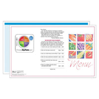 Market Medley Blue Blank Menus - Pack of 500