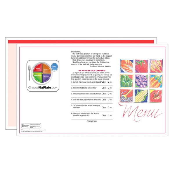 Market Medley Red Blank Menus - Pack of 500