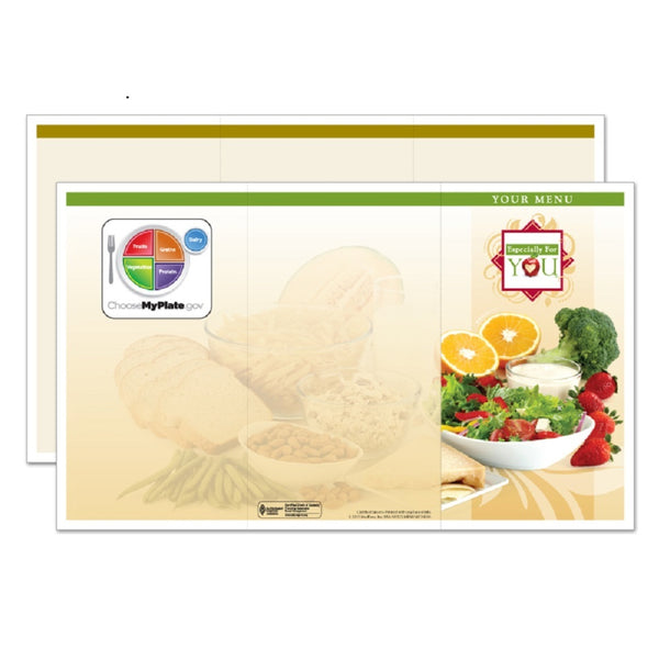 Especially for You 8-1/2" X 14"  Brown Blank Menu Jackets - Pack of 250