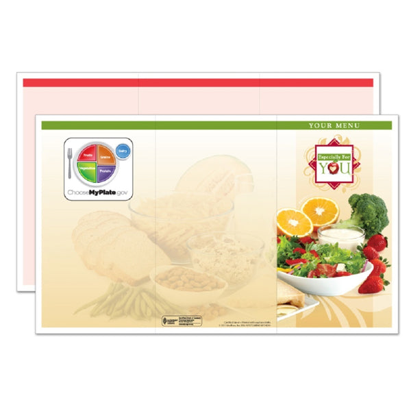 Especially for You 8-1/2" X 14" Red Blank Menu Jackets - Pack of 250