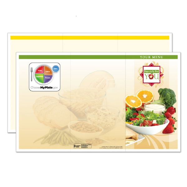 Especially for You 8-1/2" X 14" Yellow Blank Menu Jackets - Pack of 250