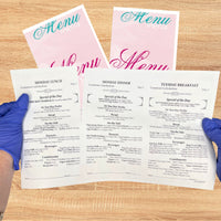 White Fantasia Menus - Pack of 500