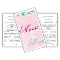 White Fantasia Menus - Pack of 500