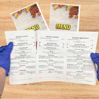 Eat Healthy 8-1/2" x 14" Blank Menu Jackets - Pack of 500