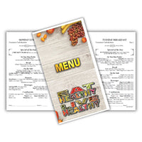 Eat Healthy 8-1/2" x 14" Blank Menu Jackets - Pack of 500
