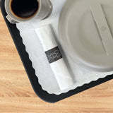 Prerolled Faux Silver Cutlery Linen-Like Napkins White - Case of 100