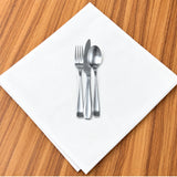 White 16" X 16" Linen-Like Flat Pack Napkins - Case of 1000