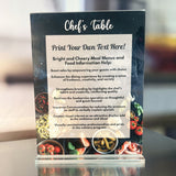 Chef's Table 8-1/2" x 11" Retail Cafe Shells - 250 to a package