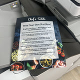 Chef's Table 8-1/2" x 11" Retail Cafe Shells - 250 to a package