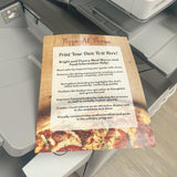 Pizza Al Forno 8-1/2" x 11" Retail Cafe Shells - 250 to a package