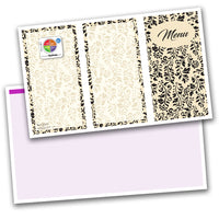 Flourish 8-1/2" x 14" Blank Menu Jackets Purple - Pack of 500