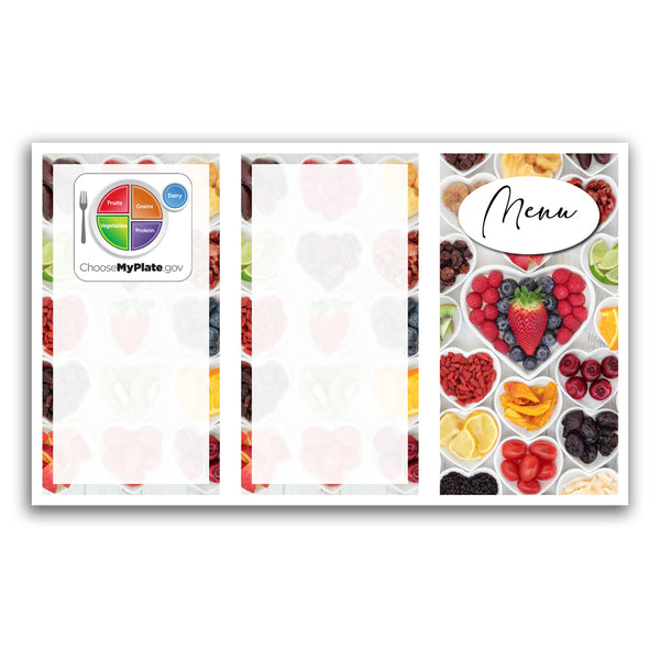 Made With Love 8-1/2" x 14" Blank Menu Jackets - Pack of 500