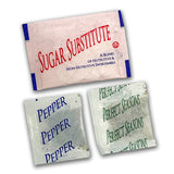Sugar Free Low Sodium Orange Junior Kits / 1 Sugar Substitute, 1 Perfect Seasons, 1 Pepper - Case of 1,000