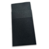 Linen-Like Black Pre-Folded Pocket Dinner Napkins - Case of 1000