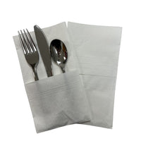 White Pocket 15" x 16.5" Dinner Napkins 2-Ply - Case of 1000