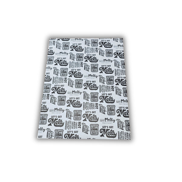 Melty Custom Grease-Proof Deli Paper 9" - Case of 5000