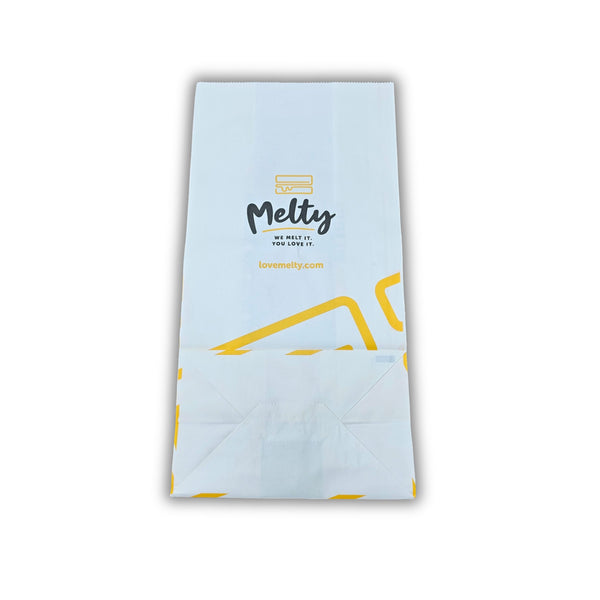 Melty Custom Printed To-Go Bags - -8lb - Case of 500