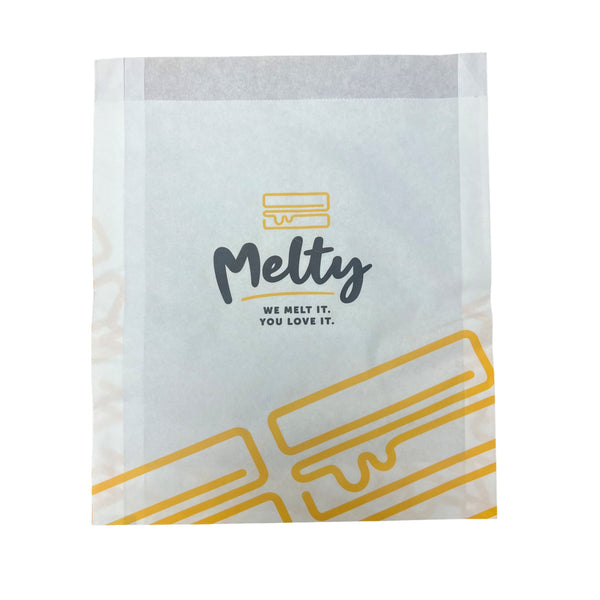 Melty Custom Grease-Proof Sandwich Bag - Case of 2000