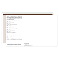 Renal/Brown Blank Menu Jackets - Pack of 500