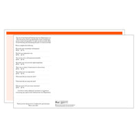 Pureed/Orange Blank Menu Jackets - Pack of 500