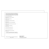 Vegetarian/White Blank Menu Jackets - Pack of 500