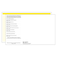 Diabetic/Yellow Blank Menu Jackets - Pack of 500