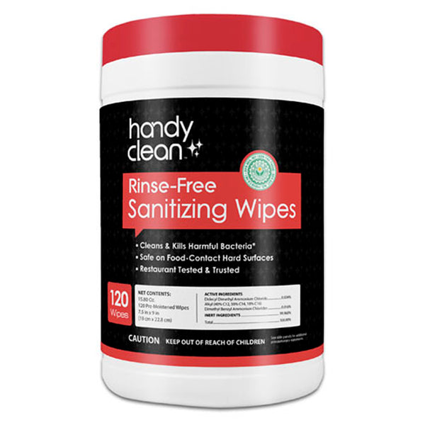 Handy Clean Rinse-Free Sanitizing Wipes Canisters - Case of 720 Wipes